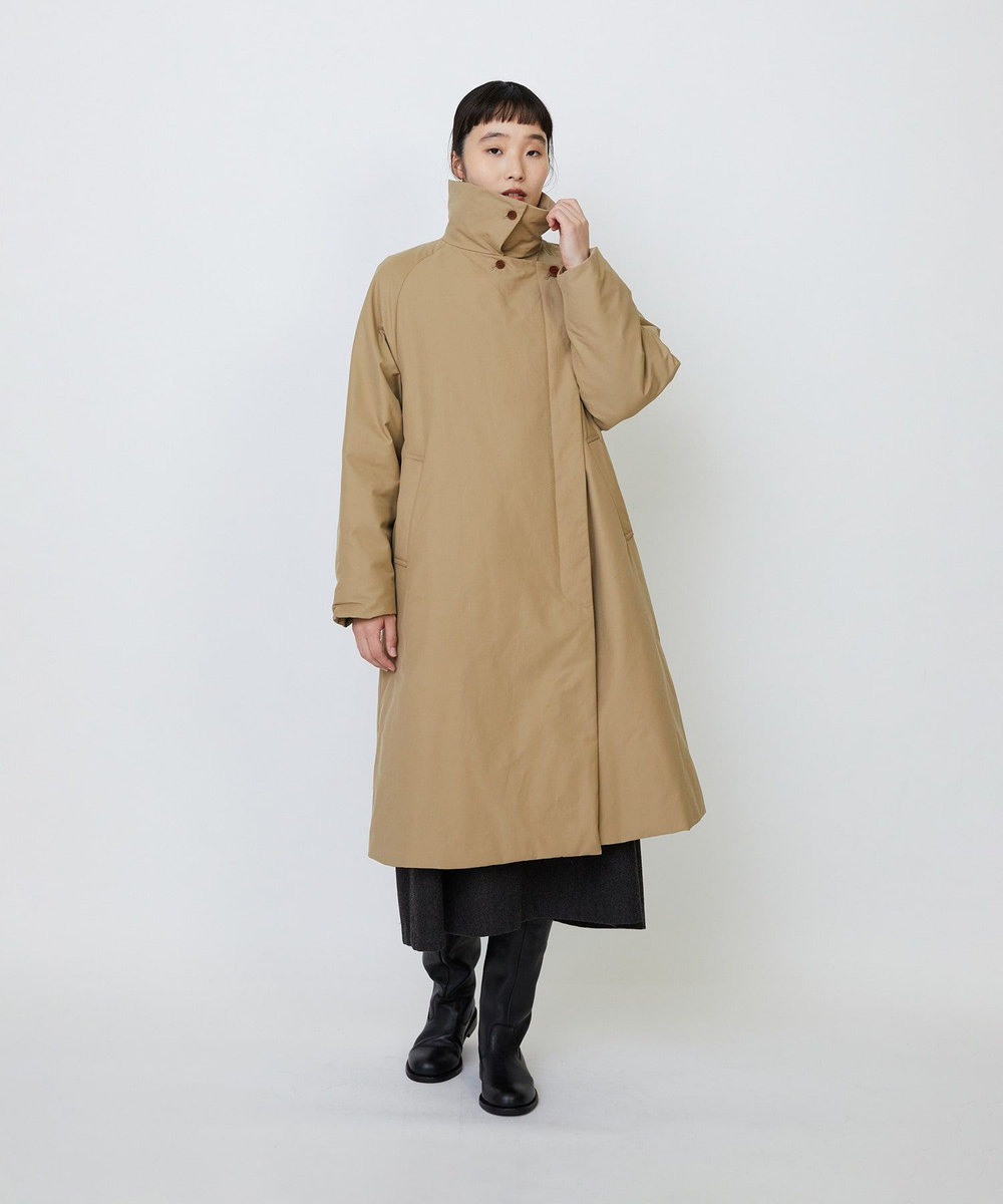 LOISIR リサイクルダウンステンカラーコート ベージュ