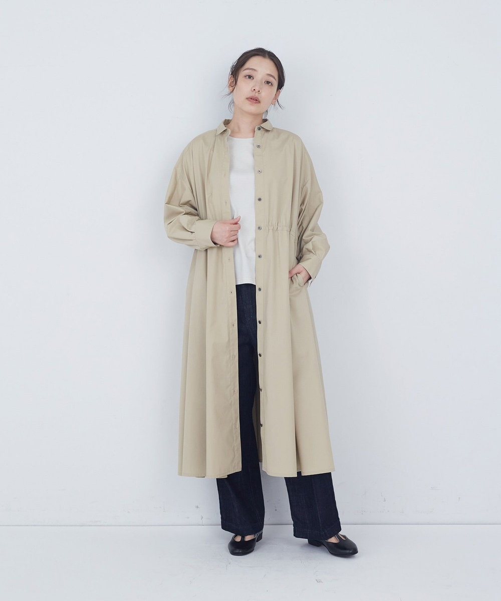 ADIEU TRISTESSE 綿ポリエステルワンピース ベージュ