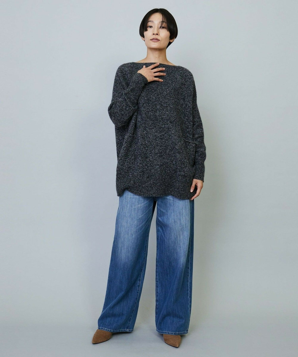 MOGA クーマラム×カシミヤボートネックニット ブラック系その他
