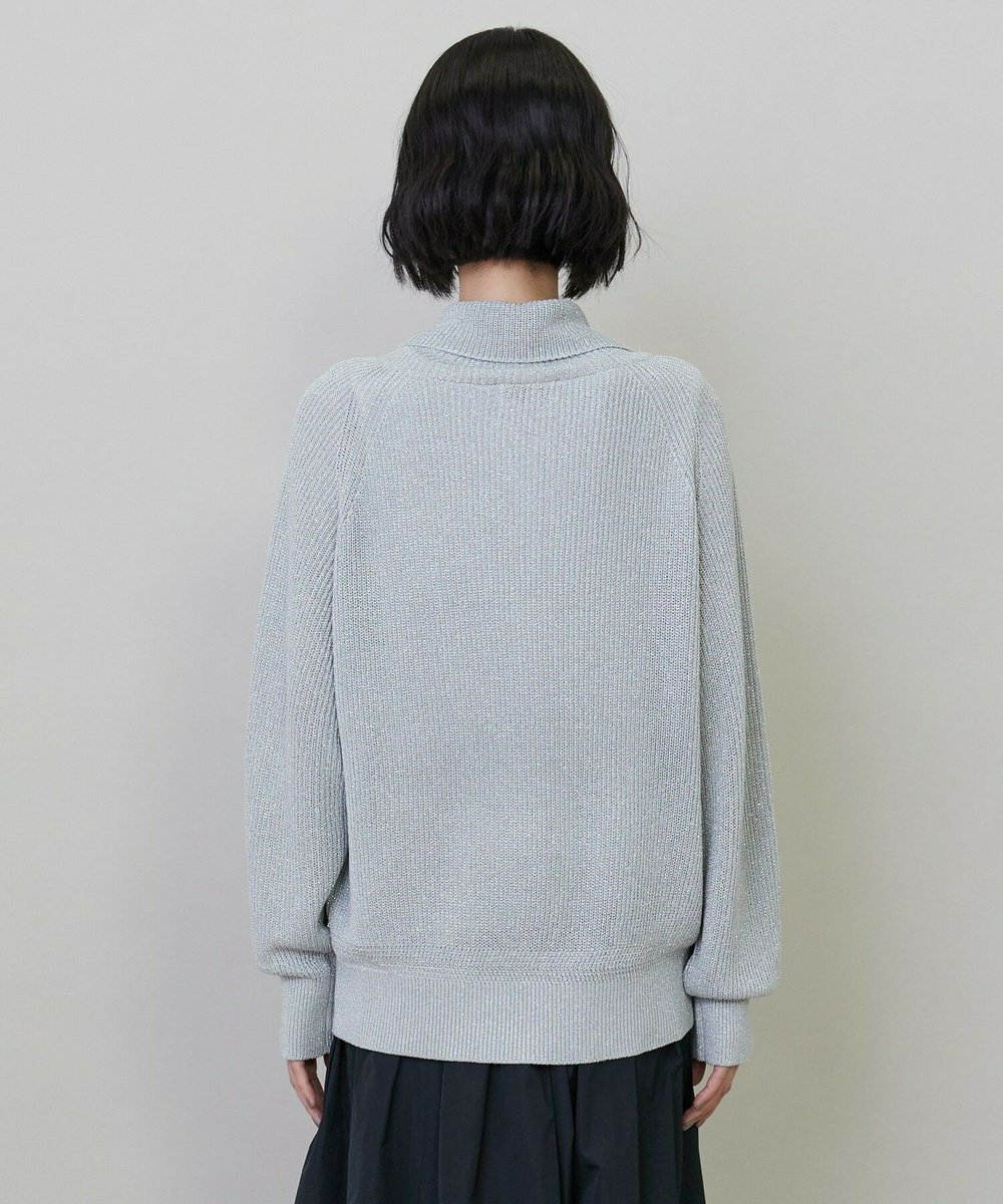 L'EQUIPE ラメハーフZIPニット グレー