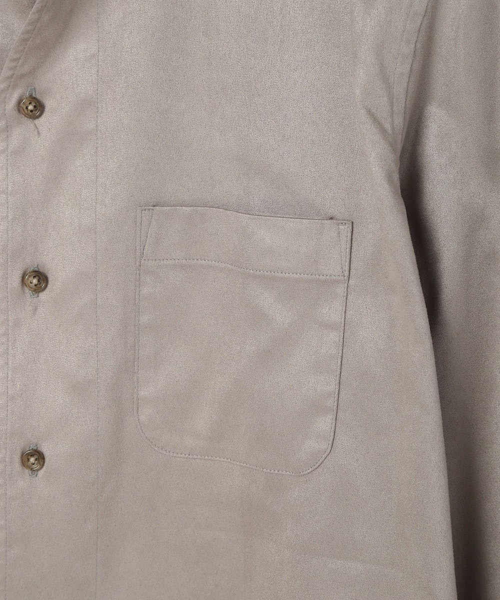 MEN'S BIGI コマスエードストレッチシャツ ライトグレー