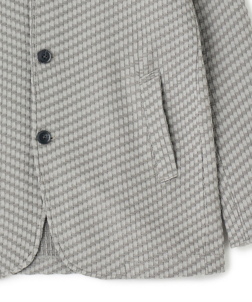 MEN'S BIGI ブリスターニットジャカード スタンドジャケット グレー系その他