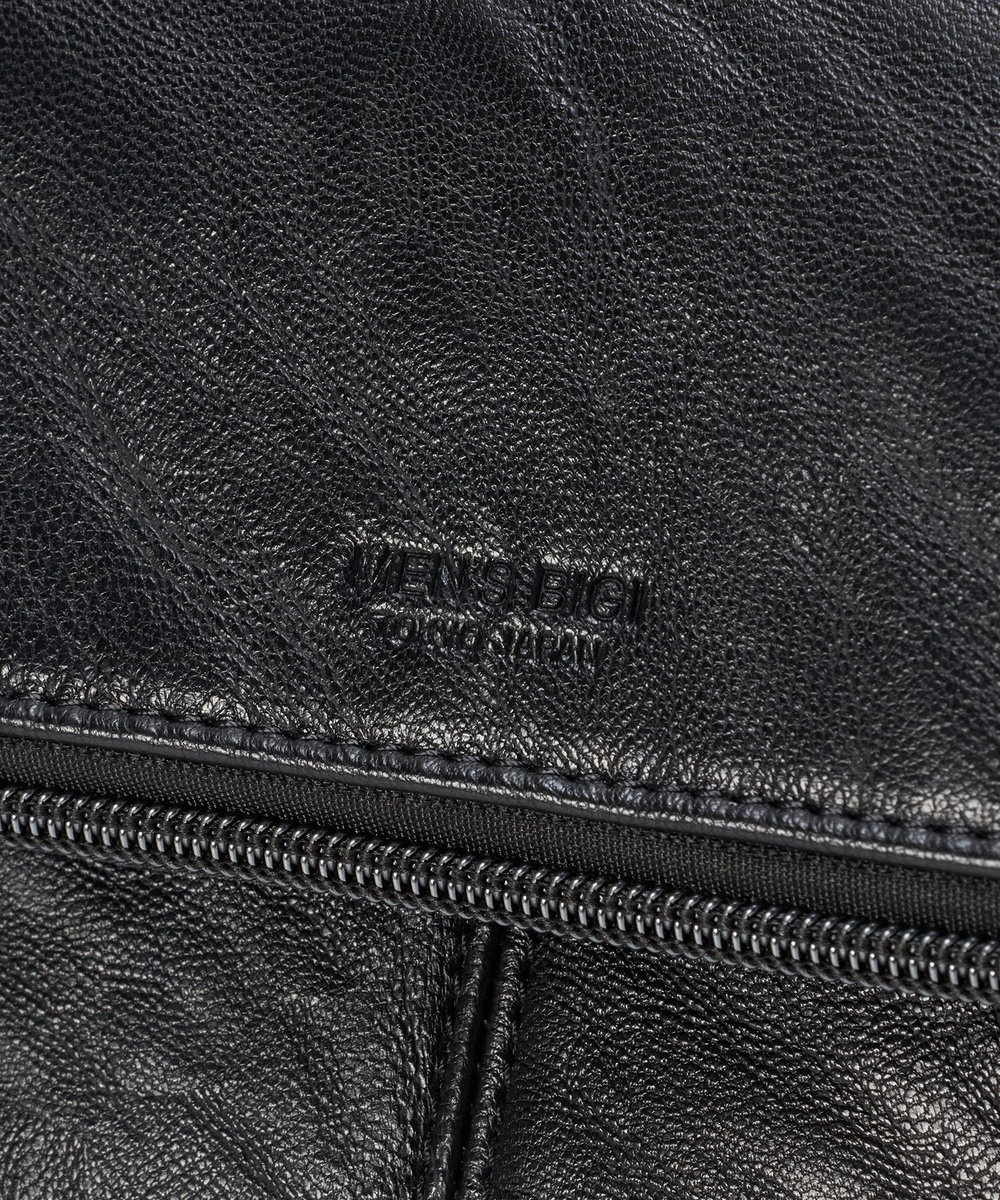 MEN'S BIGI 2WAY ミニマルフェイクレザークラッチバッグ ブラック
