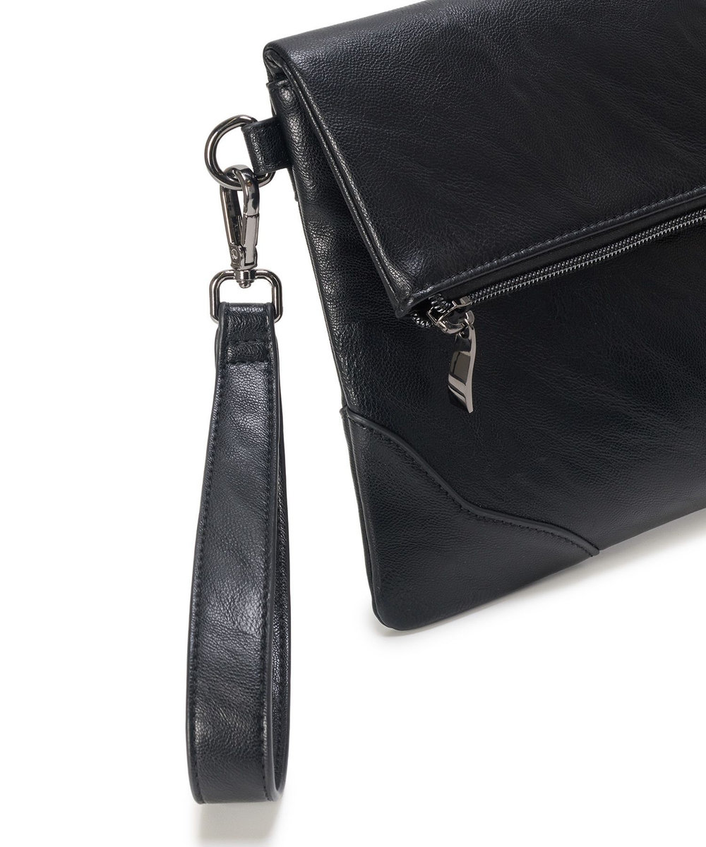 MEN'S BIGI 2WAY ミニマルフェイクレザークラッチバッグ ブラック