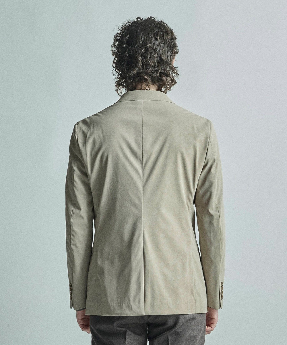 MEN'S BIGI フェイクレザー テーラードジャケット ベージュ