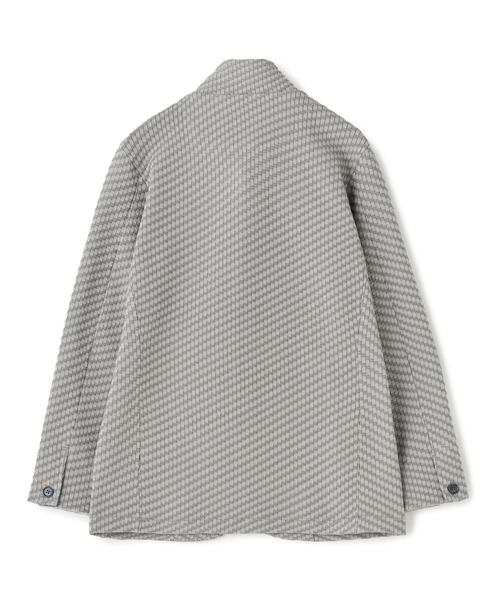 MEN'S BIGI ブリスターニットジャカード スタンドジャケット グレー系その他