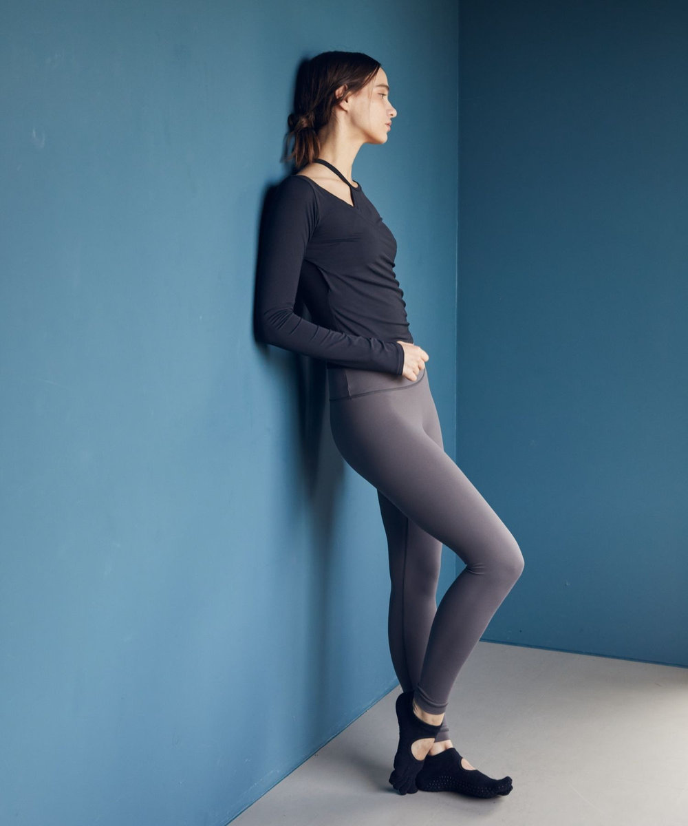 Julier 【定番】YOGA FITレギンス/UVカット・吸汗速乾・ホットヨガ対応・水着・水陸両用 グレー