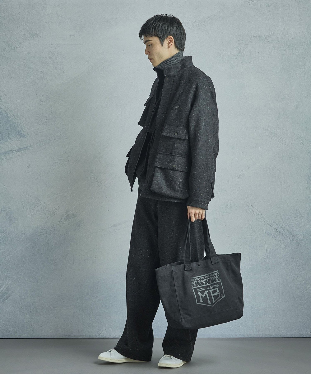 MEN'S BIGI 【50th Anniv . 菊池武夫】LOGO TOTE ブラック