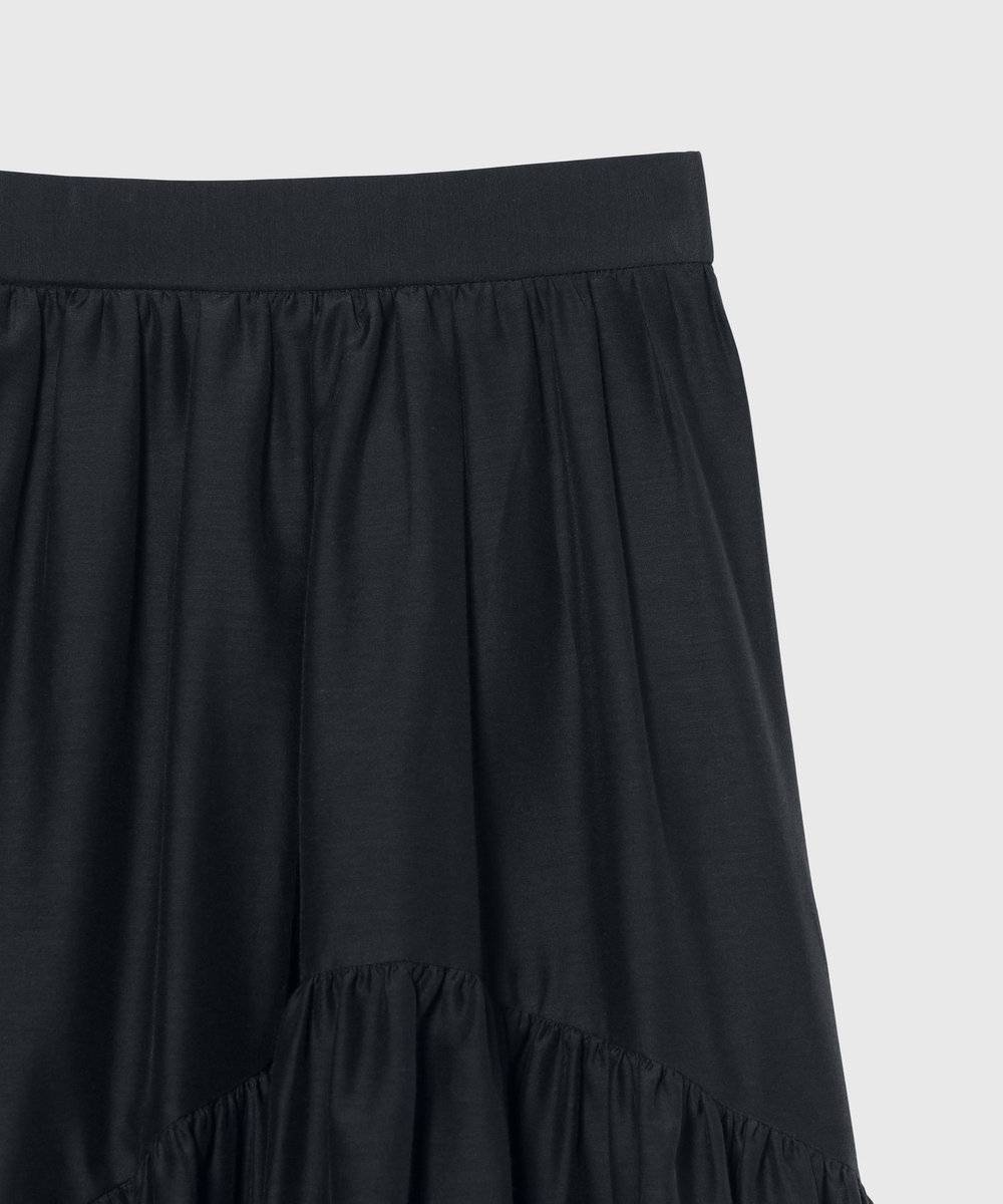 DÉPAREILLÉ COTTON SILK LAWN SKIRT / コットンシルクローンスカート ネイビー