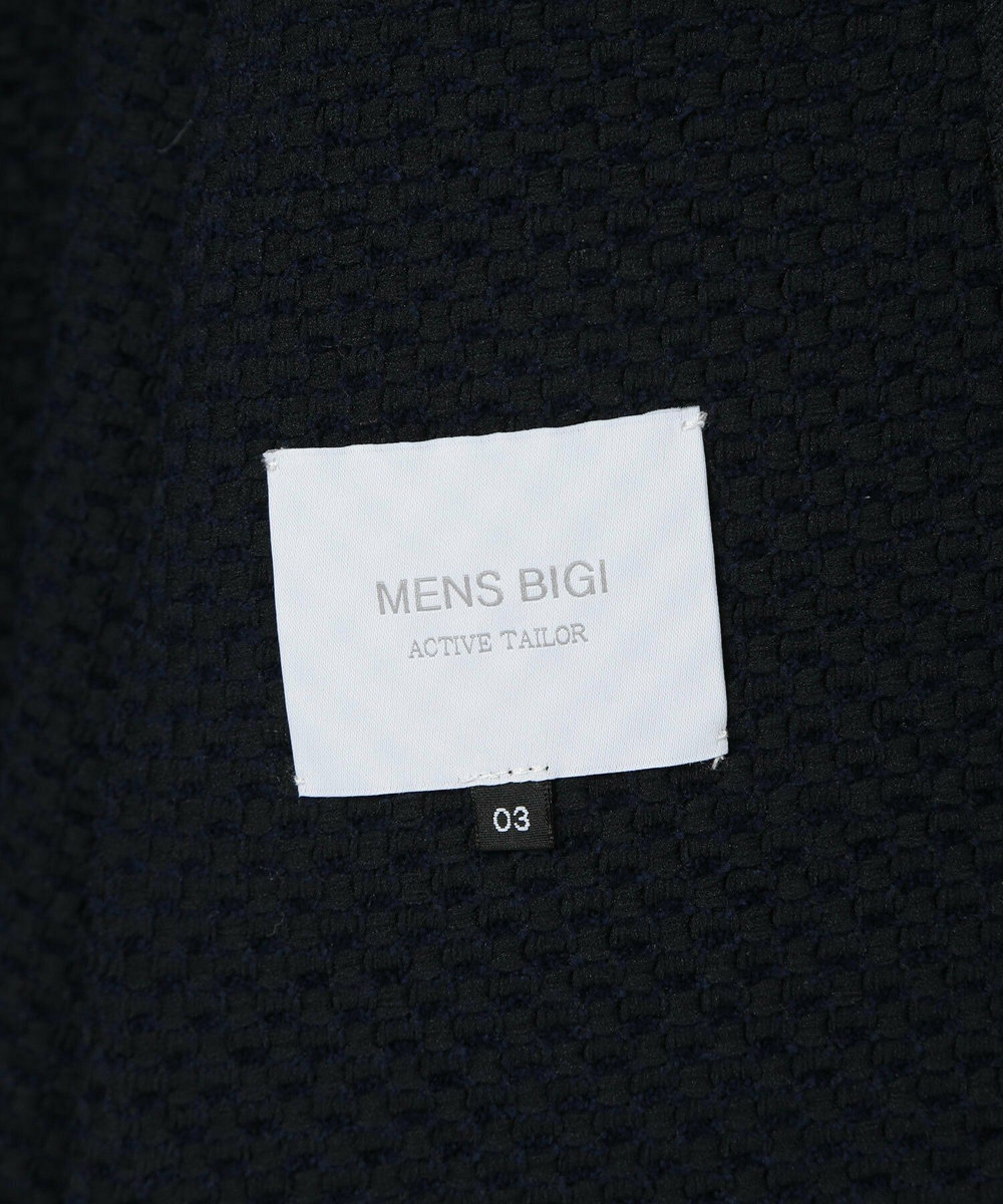 MEN'S BIGI 【ACTIVE TAILOR】モール混ニットジャケット ネイビー