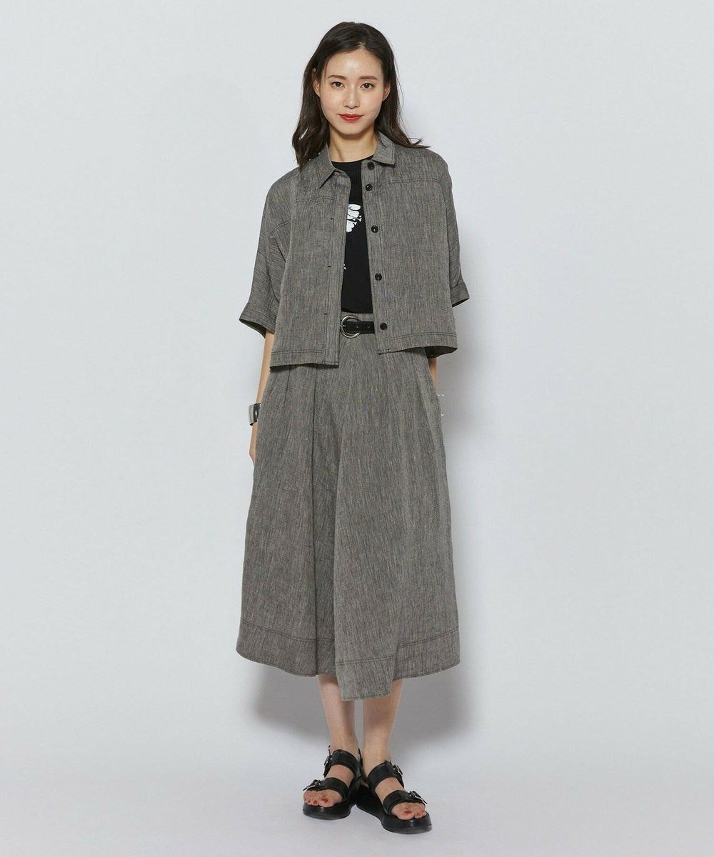 L'EQUIPE ［eclat 2026年5月号掲載商品］ヘンプ麻スカート ブラック