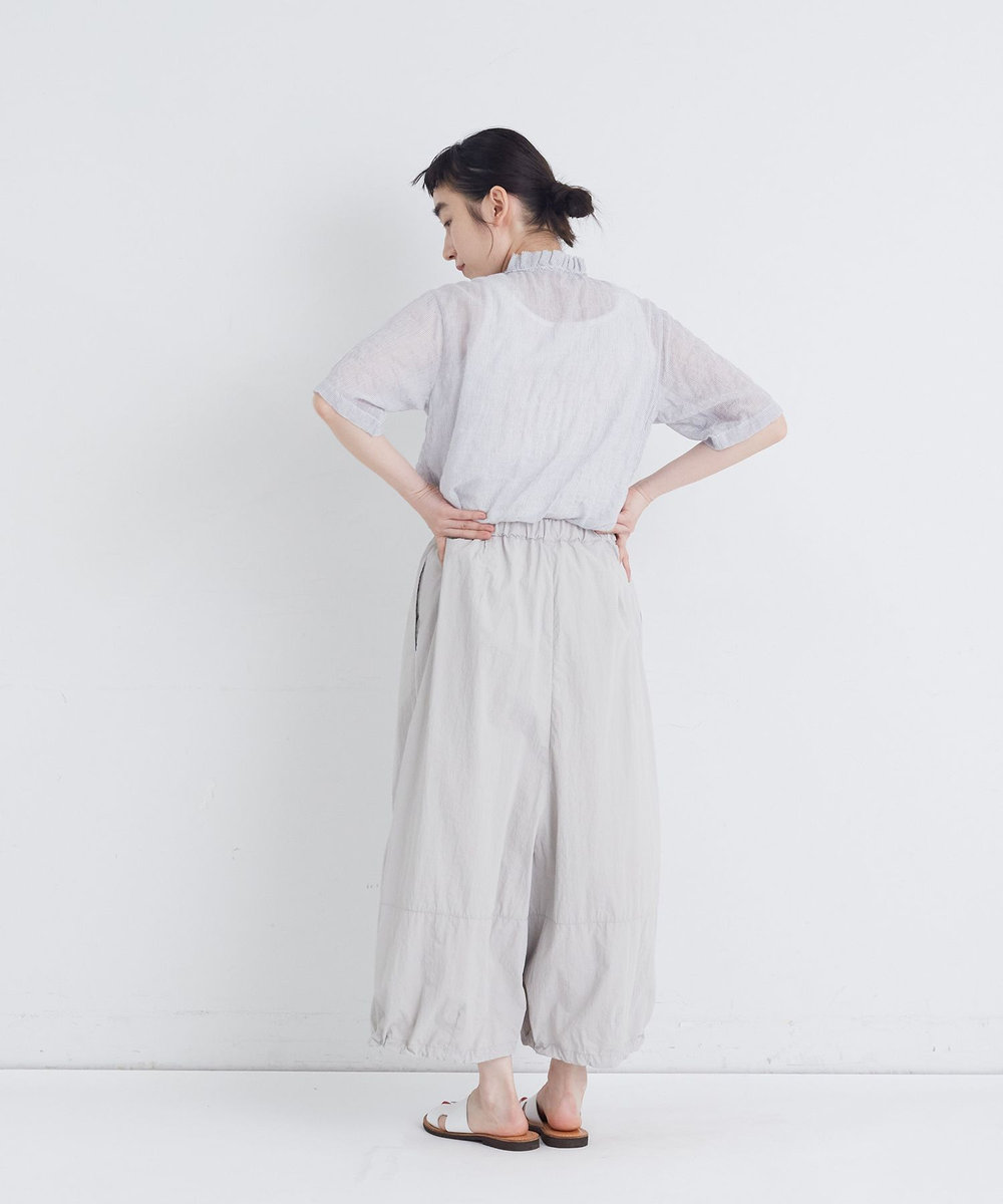congés payés ADIEU TRISTESSE 【FAVE】ナイロンワイドサルエルパンツ グレイッシュベージュ