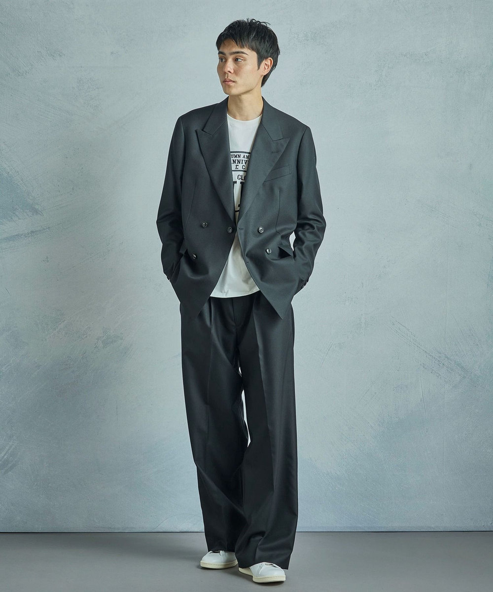 MEN'S BIGI 【50th Anniv . 菊池武夫】TECHWOOL TWILL TAILORED JACKET ブラック