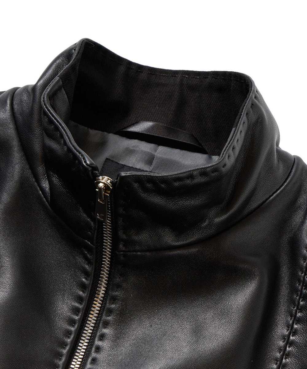 MEN'S BIGI クロームタンニングレザージャケット ブラック