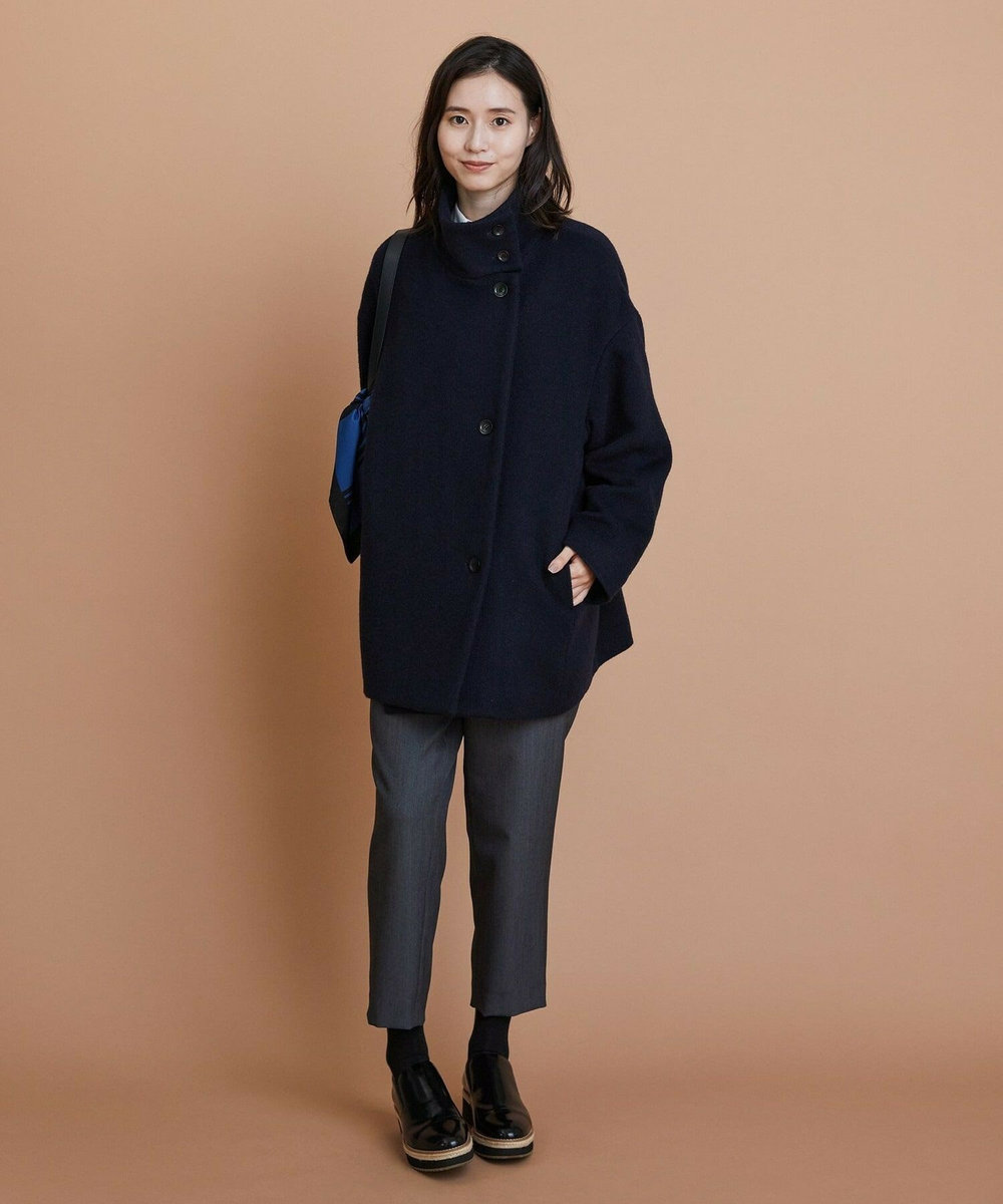 L'EQUIPE シャギーコート ネイビー