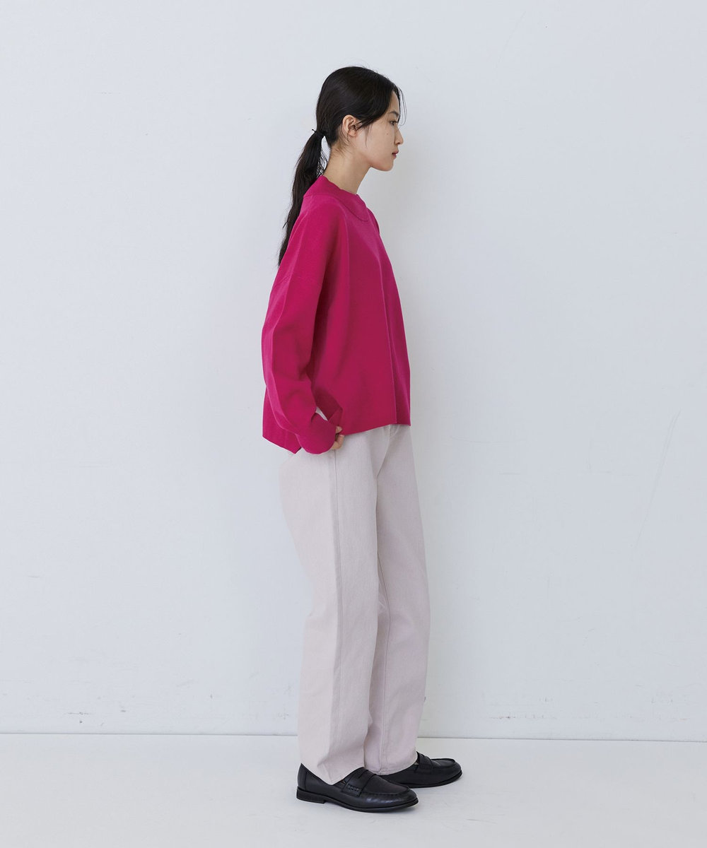 congés payés ADIEU TRISTESSE ミラノリブモックネックニットプルオーバー ピンク