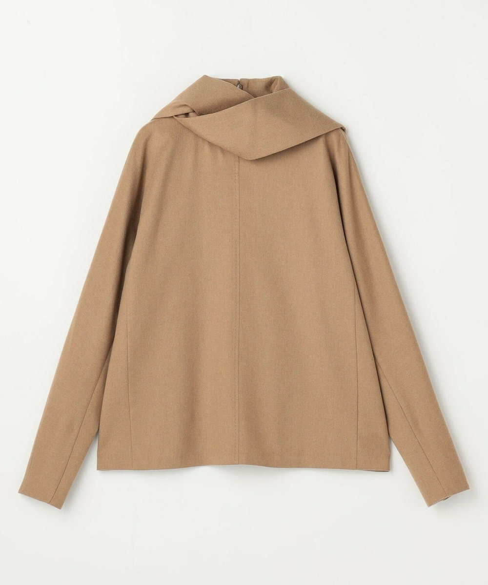 L'EQUIPE COUTURIER ピュアキャメルドレープブラウス キャメル
