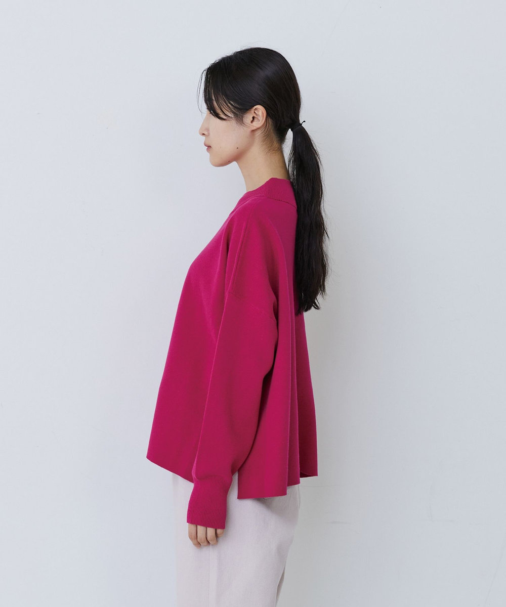 congés payés ADIEU TRISTESSE ミラノリブモックネックニットプルオーバー ピンク