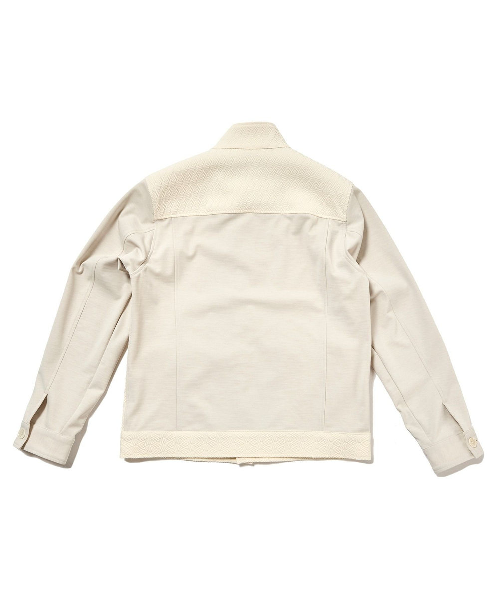 MEN'S BIGI 膨れジャガードストレッチブルゾン オフホワイト