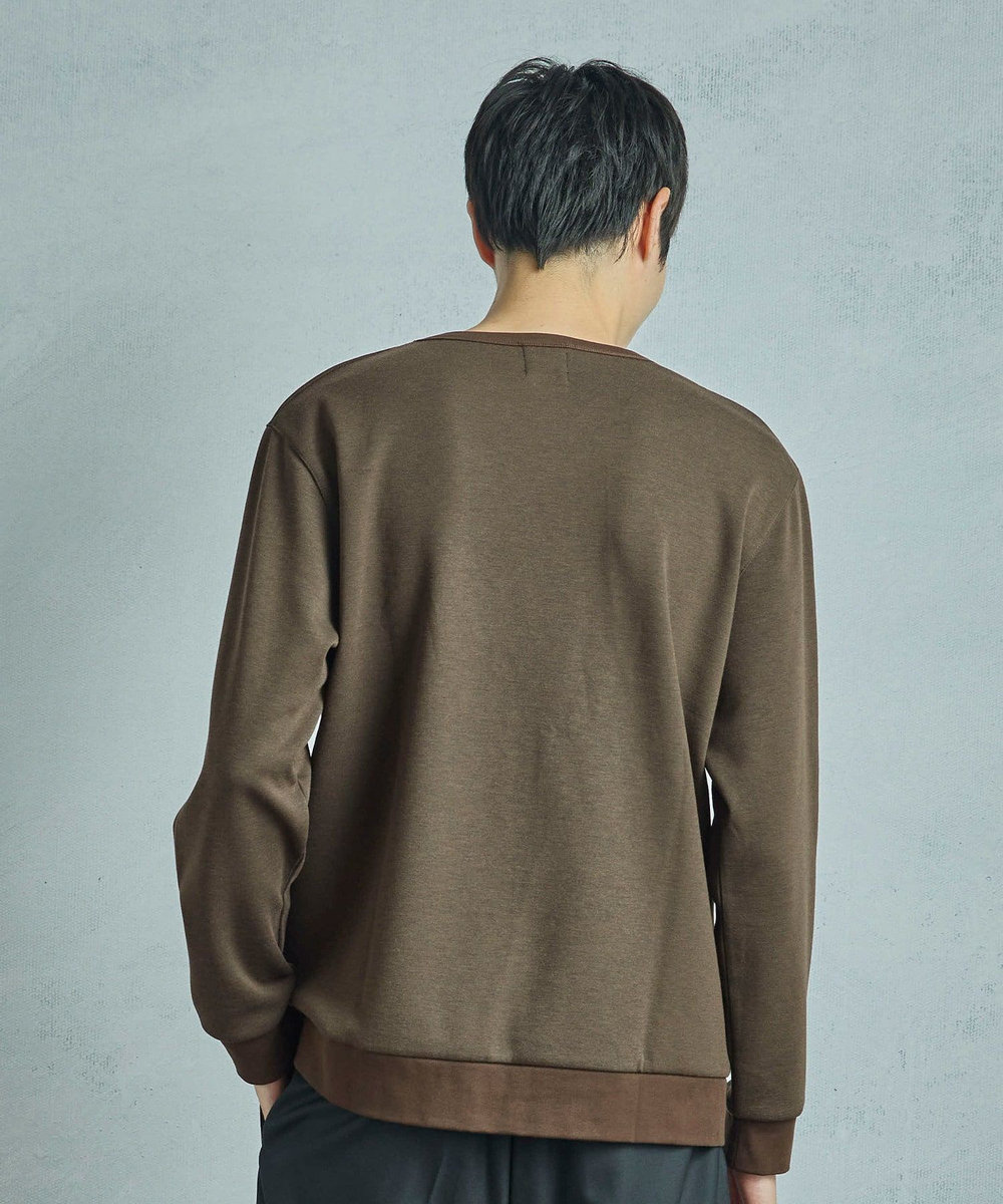 MEN'S BIGI ライトダンボールスウェットロングTシャツ ブラウン