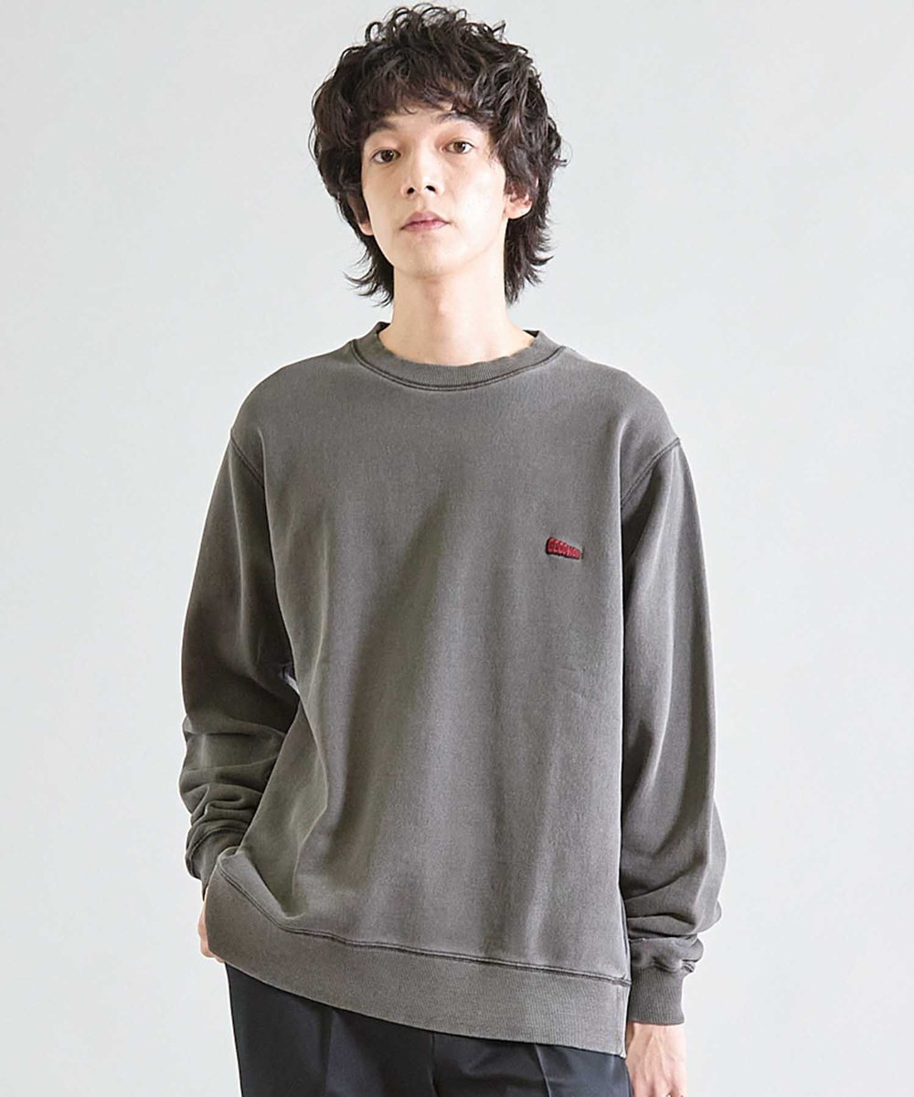 UNION STATION 【Good wear×BARRY McGEE×UNION STATION】ピグメント加工 別注クルーネックスウェット チャコールグレー
