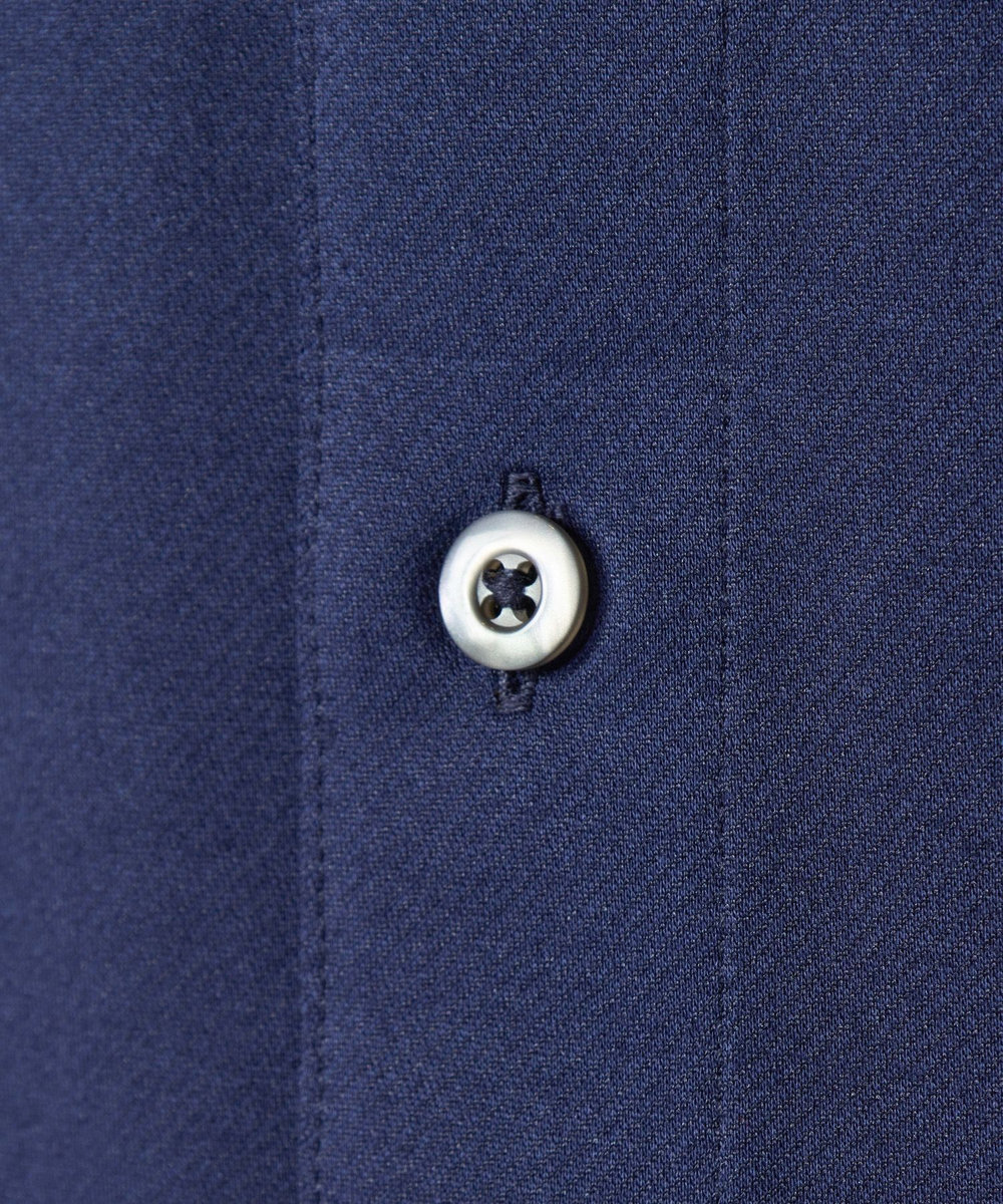 MEN'S BIGI J-CAMICIE ハイゲージジャージドレスシャツ（Albini×RENU）＜ストレッチ＞ ネイビー