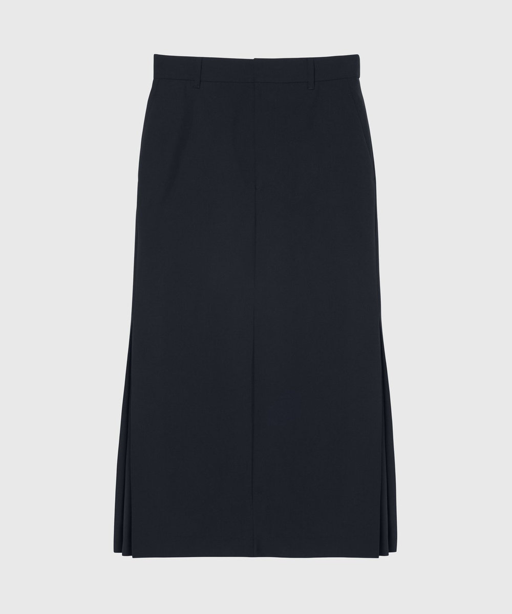 DÉPAREILLÉ TROPICAL WOOL SKIRT / トロピカルウールスカート ネイビー