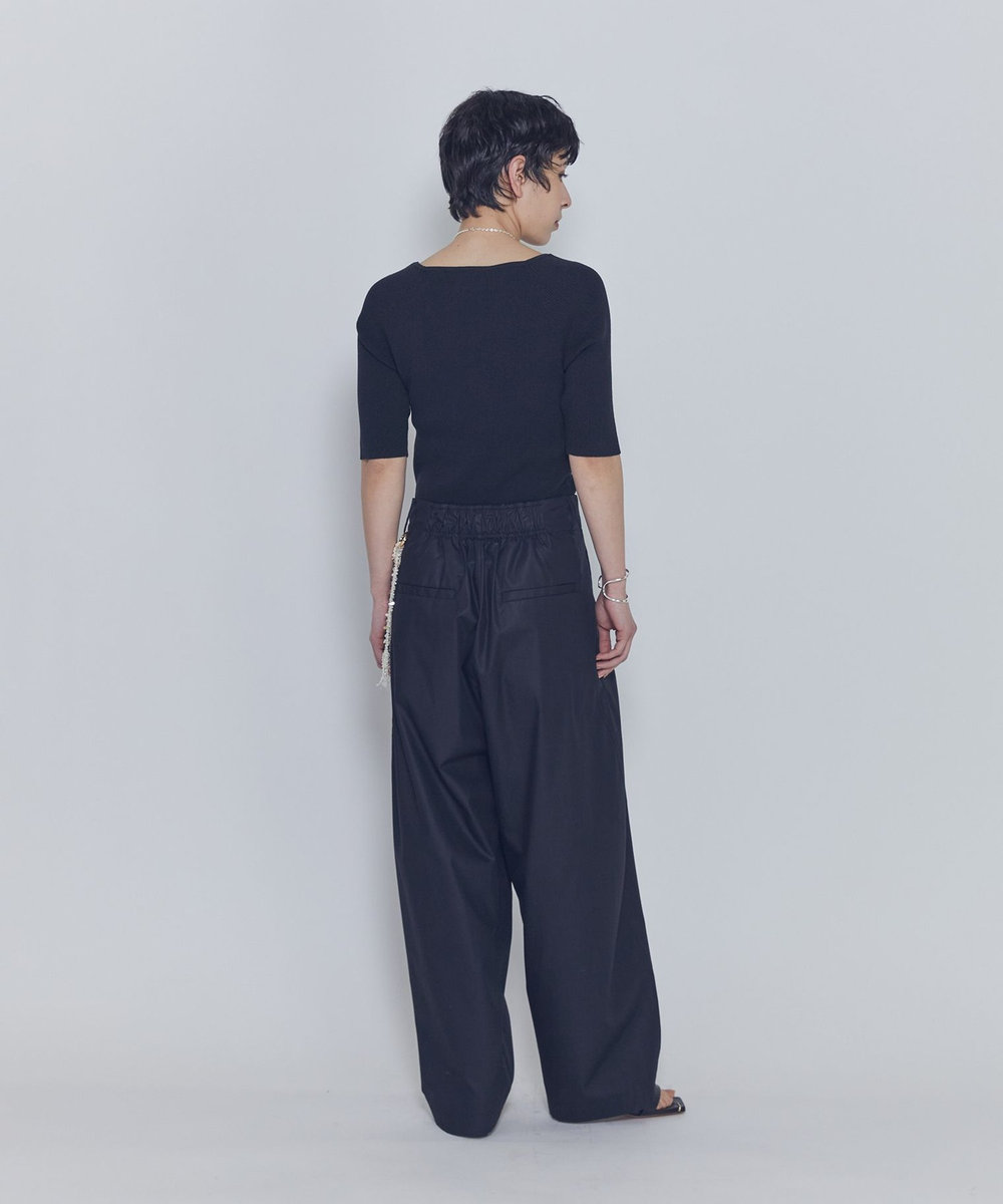 1er Arrondissement チンツシェルチェーンパンツ ブラック
