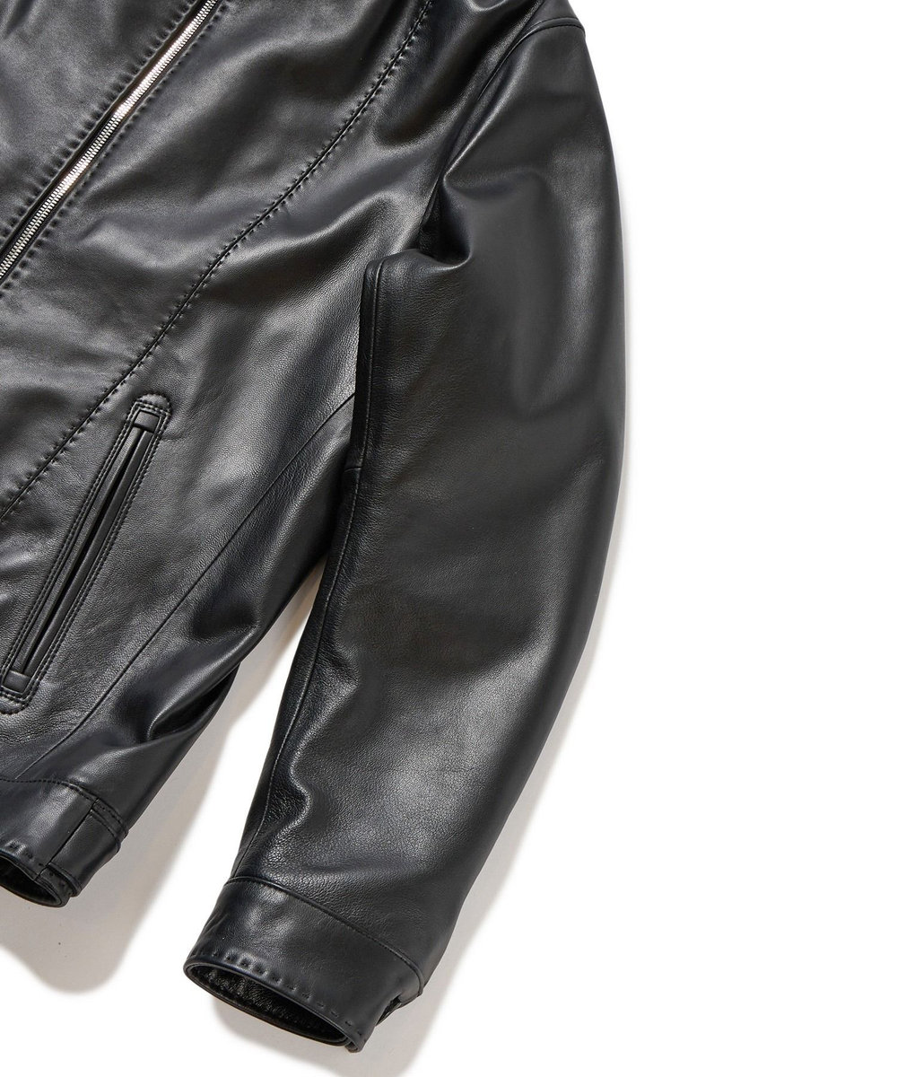 MEN'S BIGI クロームタンニングレザージャケット ブラック