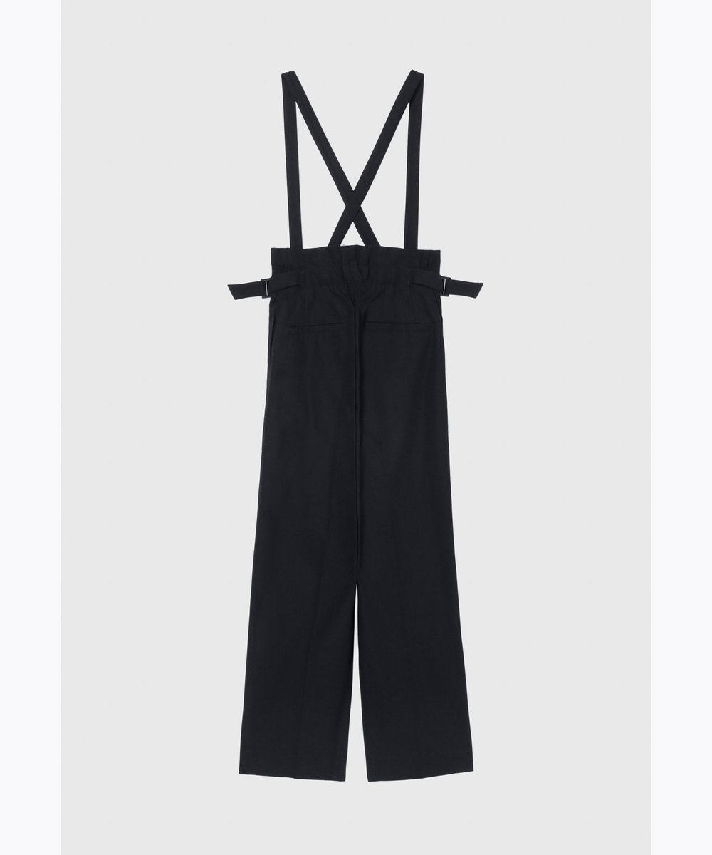 DÉPAREILLÉ COTTON LINEN TWILL SUSPENDER PANTS / コットンリネンツイルサスペンダーパンツ ネイビー