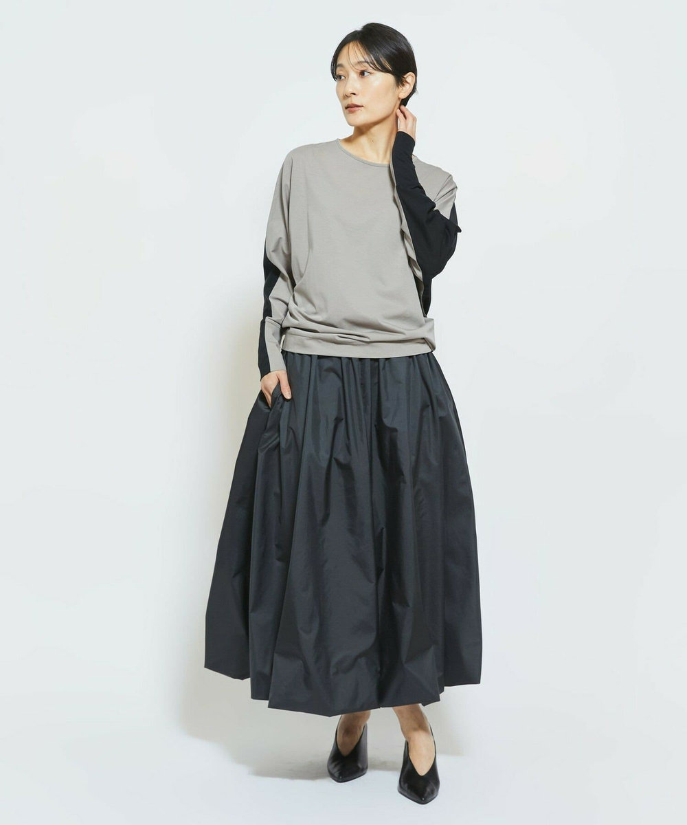 MOGA Collection MOGA Collection フレスカジャージードルマンスリーブカットソー グレイッシュベージュ
