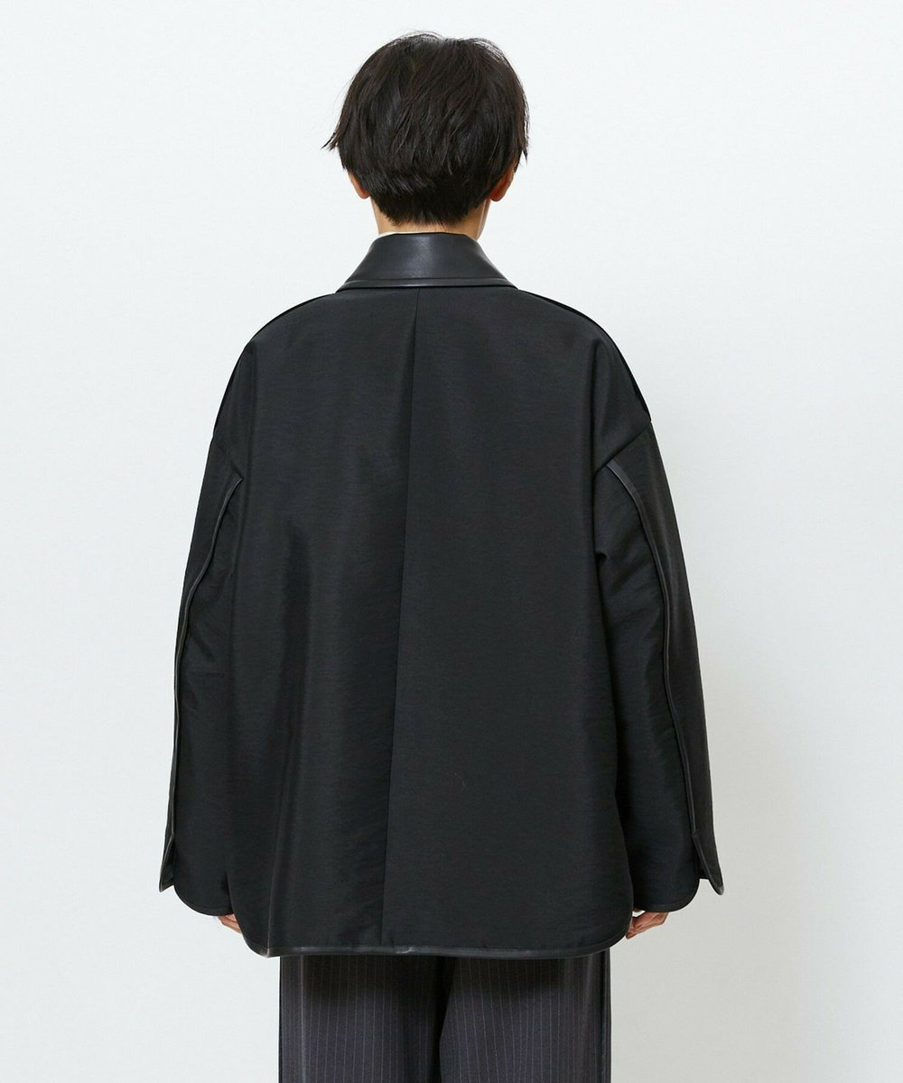 feerique feerique ブライトツイル中綿ダブルジップコート ブラック