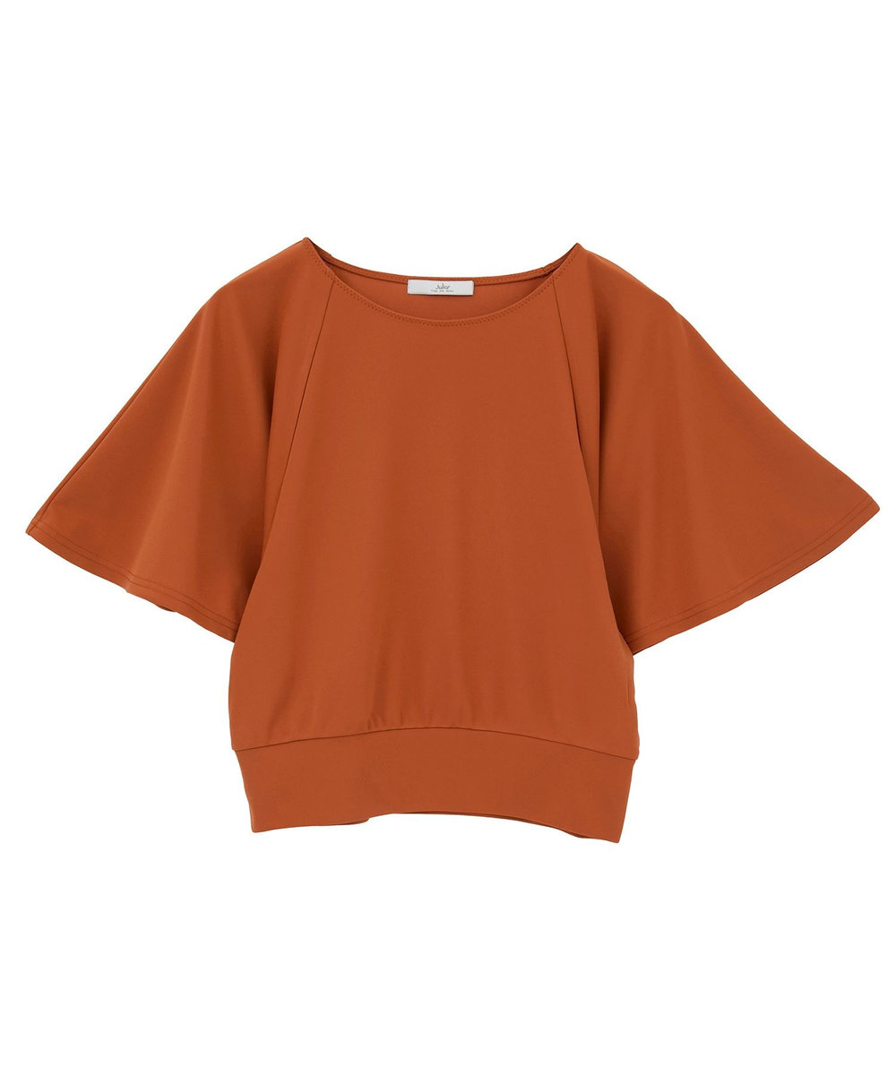 Julier フロウスムースショートトップス/UVカット・接触冷感 テラコッタ
