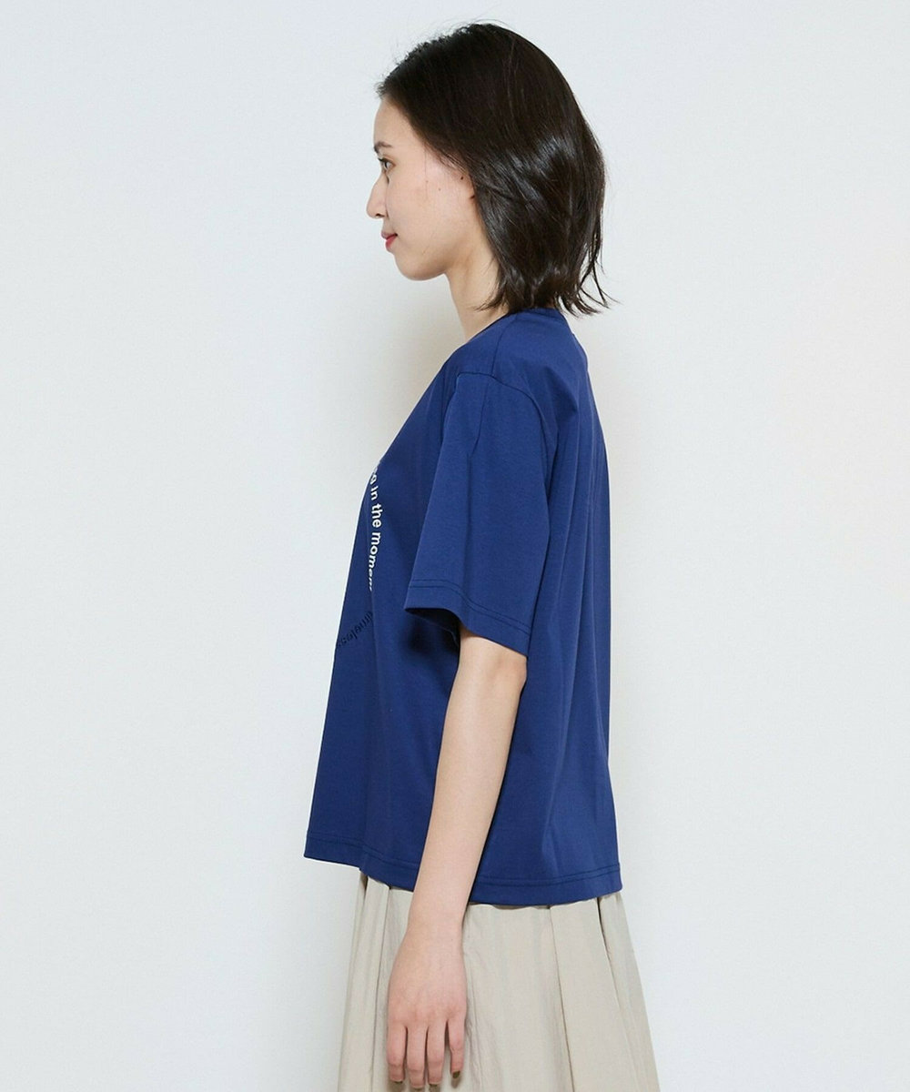 L'EQUIPE サークル刺繍Tシャツ ブルー