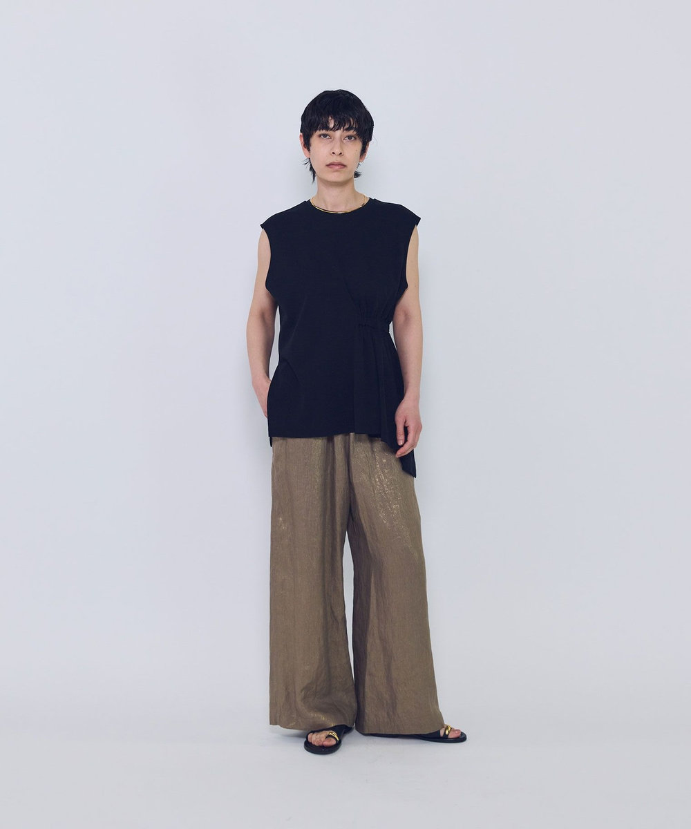 1er Arrondissement コットンポンチアシメトップス ブラック