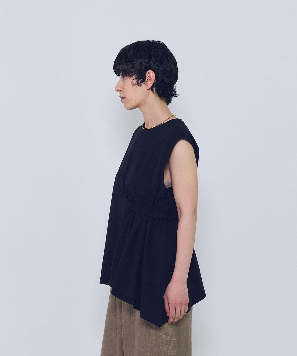1er Arrondissement コットンポンチアシメトップス ブラック