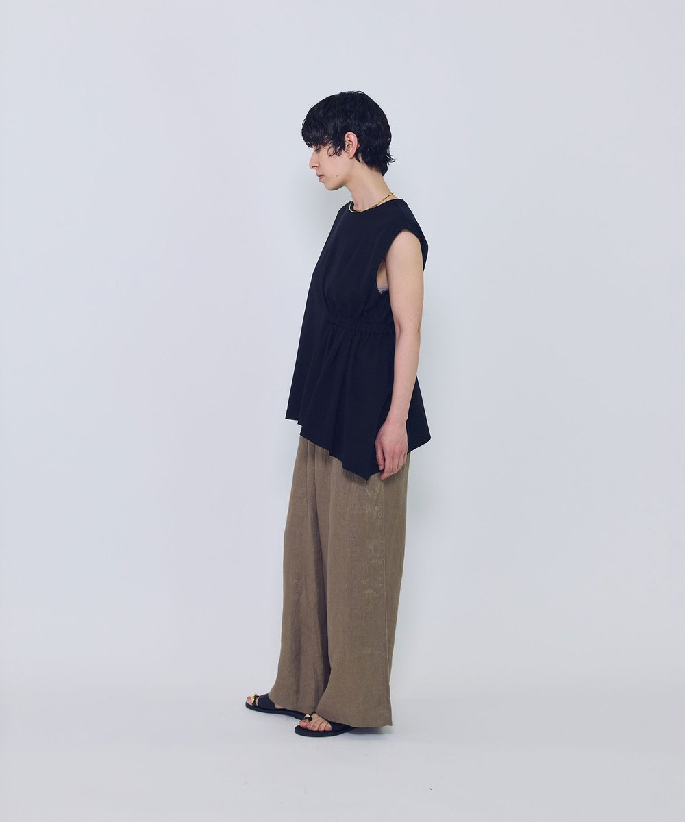 1er Arrondissement コットンポンチアシメトップス ブラック