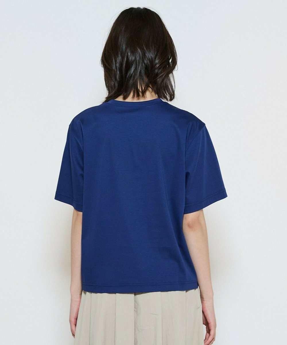 L'EQUIPE サークル刺繍Tシャツ ブルー