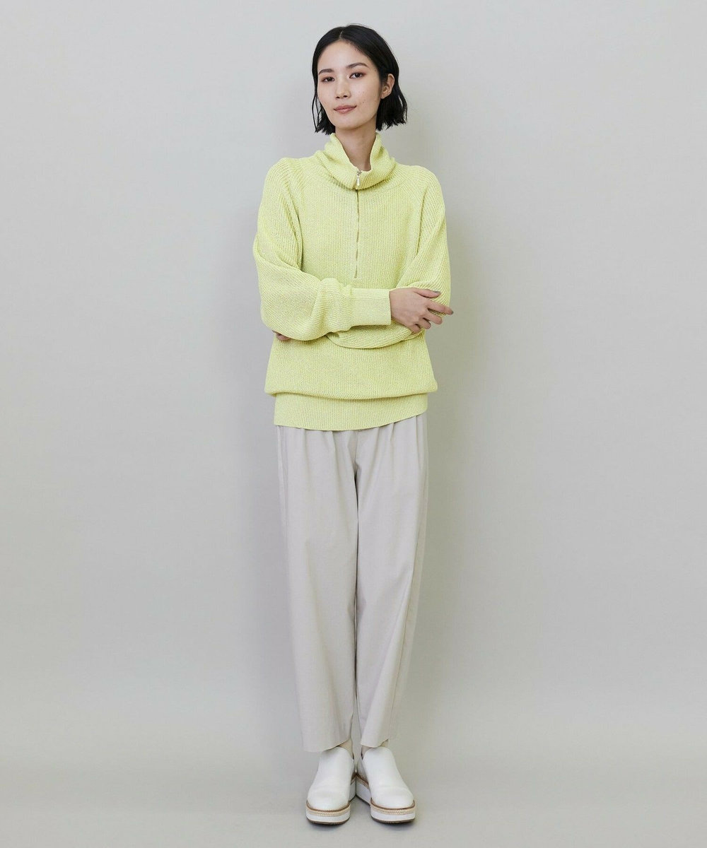 L'EQUIPE ラメハーフZIPニット イエロー