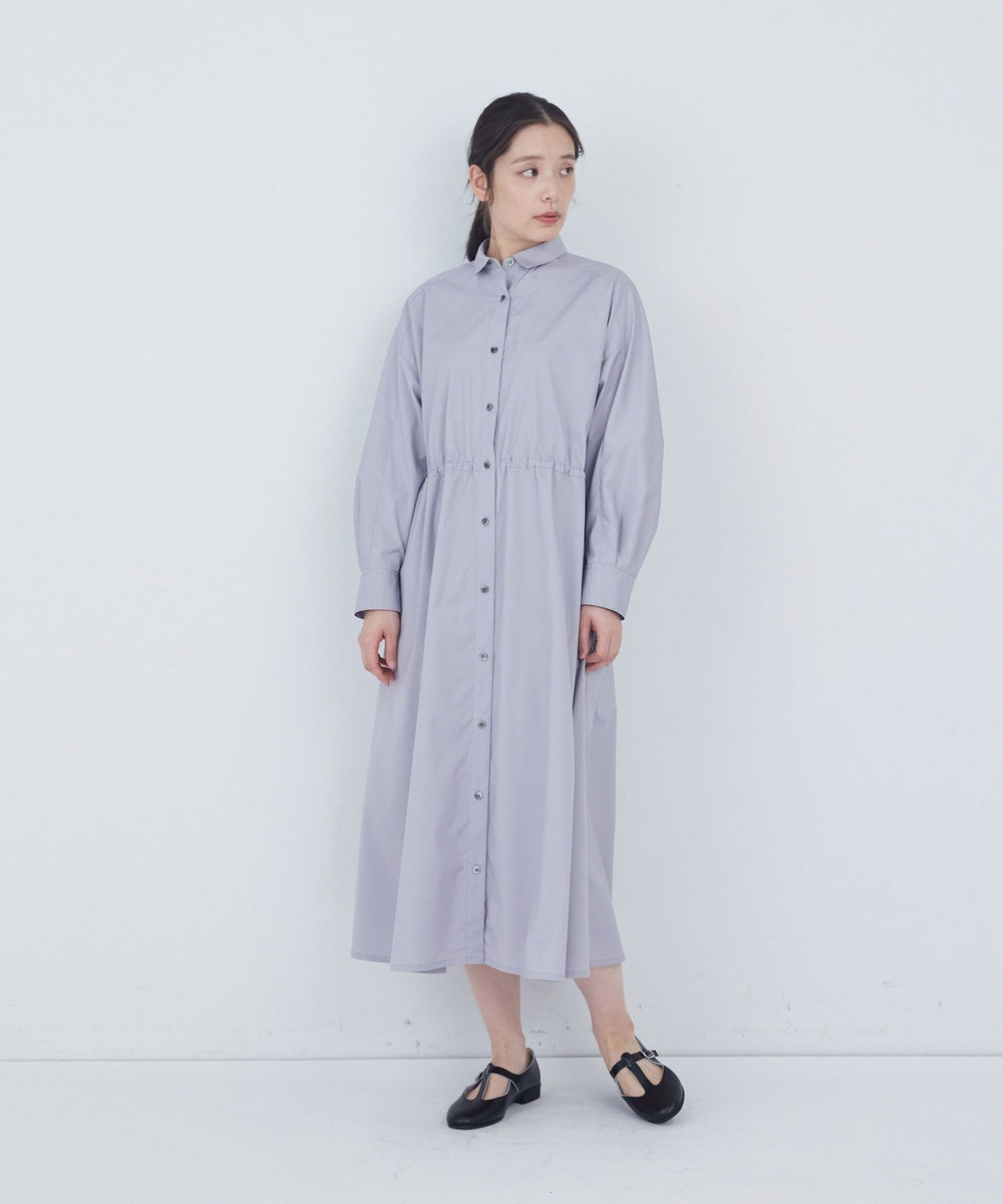 ADIEU TRISTESSE 綿ポリエステルワンピース グレー