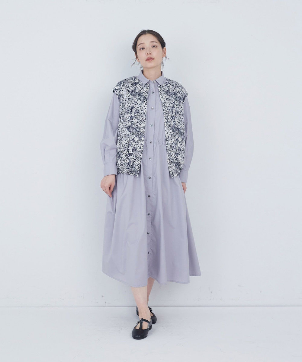 ADIEU TRISTESSE 綿ポリエステルワンピース グレー
