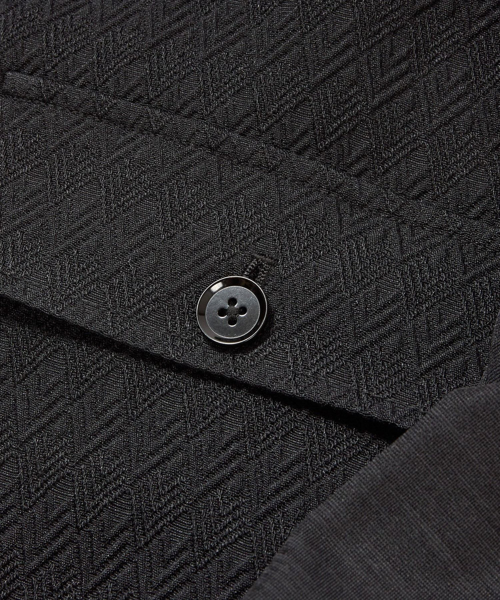 MEN'S BIGI 膨れジャガードストレッチブルゾン ブラック