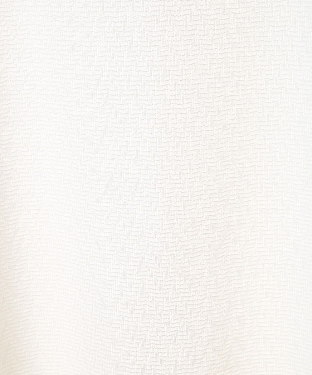 MEN'S BIGI シェブロン柄リンクスジャカードTシャツ<接触冷感><抗菌防臭> ホワイト