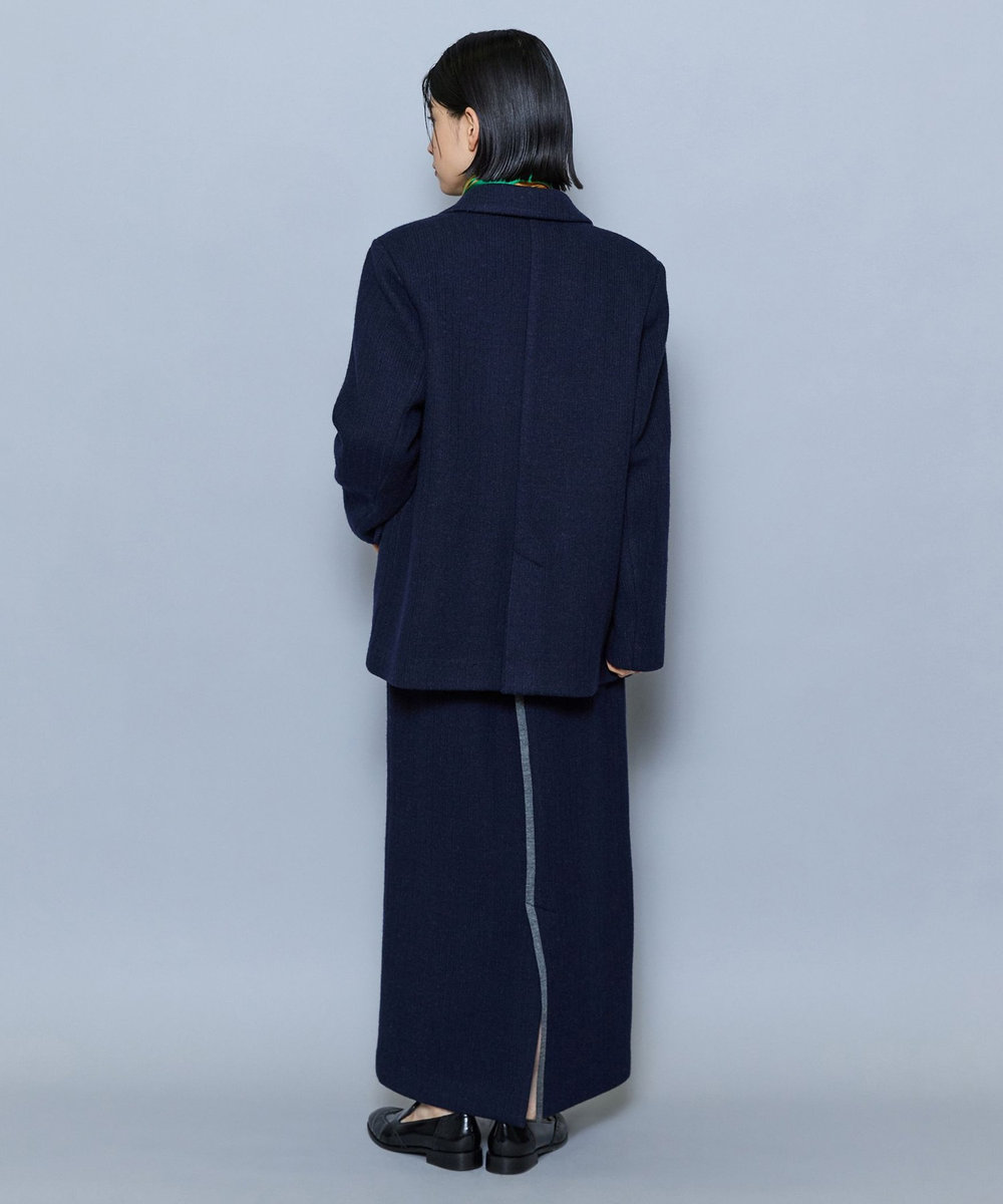 MOGA ダブルニットジャージロングスカート ネイビー