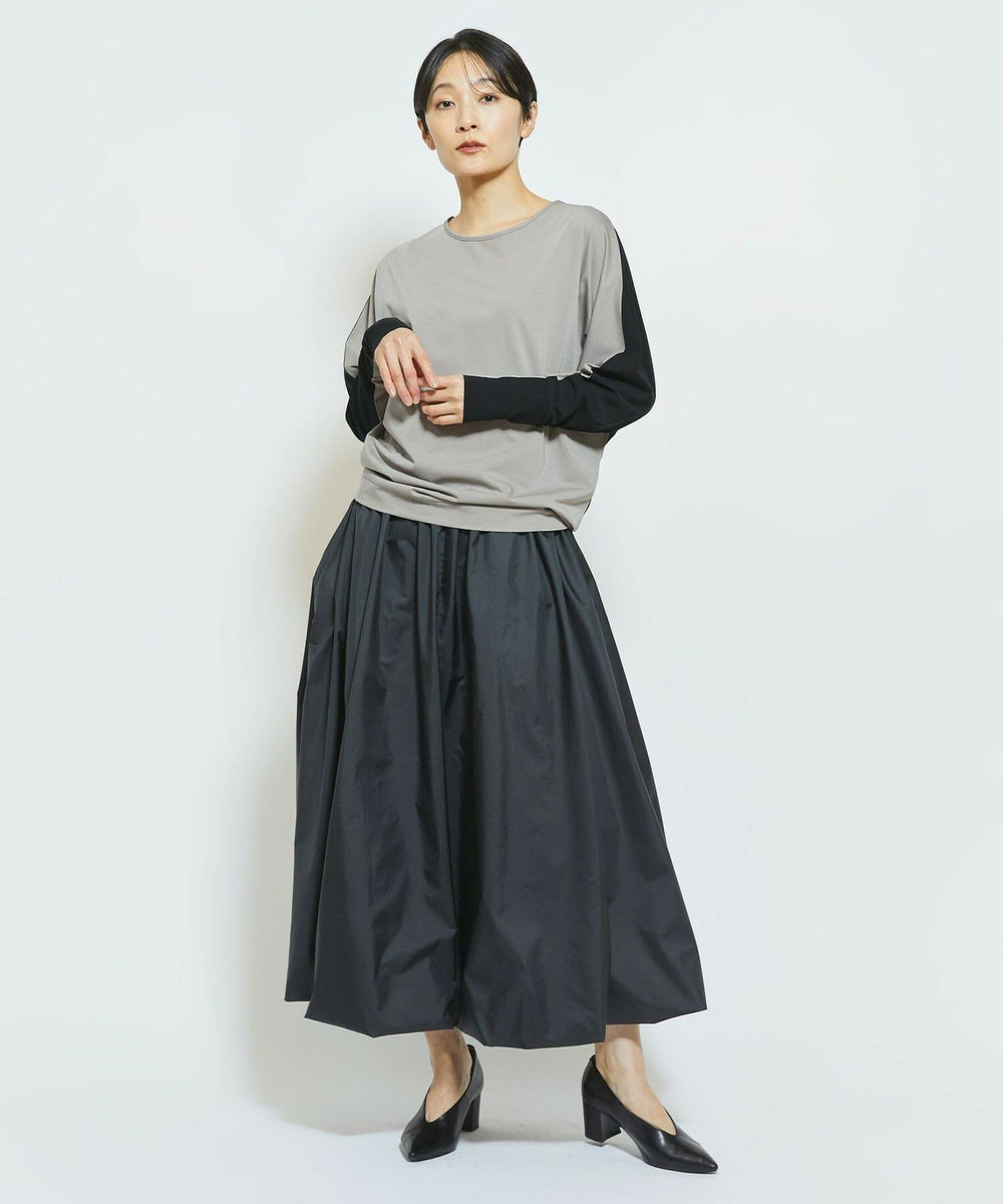 MOGA Collection MOGA Collection フレスカジャージードルマンスリーブカットソー グレイッシュベージュ