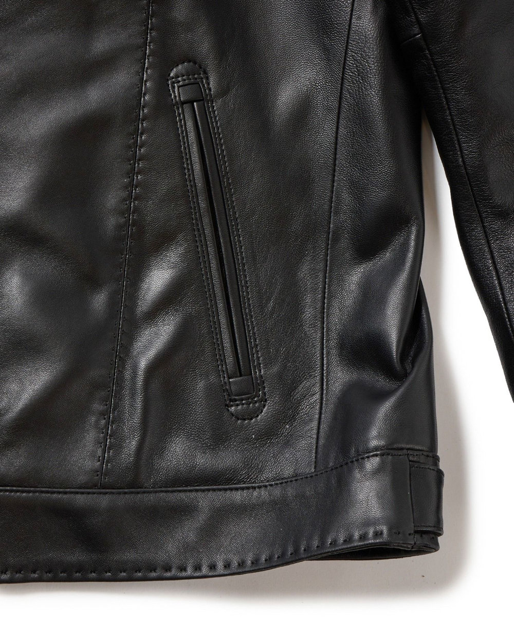 MEN'S BIGI クロームタンニングレザージャケット ブラック