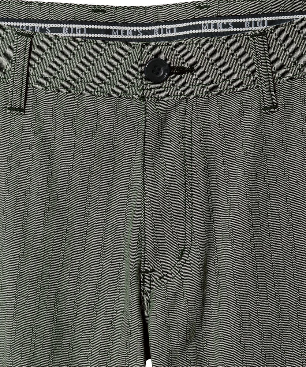 MEN'S BIGI シャドーヘリンボーンストレッチパンツ チャコールグレー