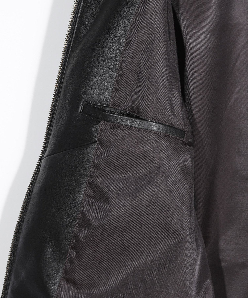 MEN'S BIGI クロームタンニングシープレザージャケット ブラック