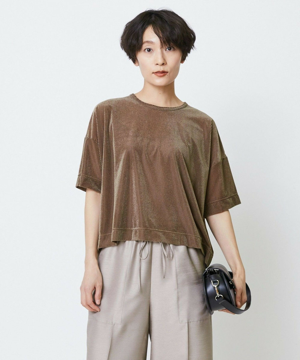 feerique feerique リヨセルパイルビッグTシャツ ブラウン