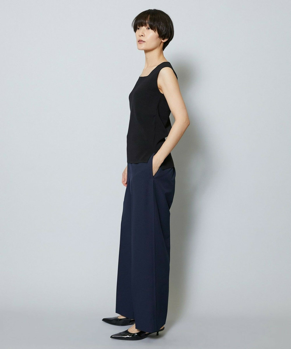 MOGA キュプラポリエステルスクエアネックタンクトップ ブラック